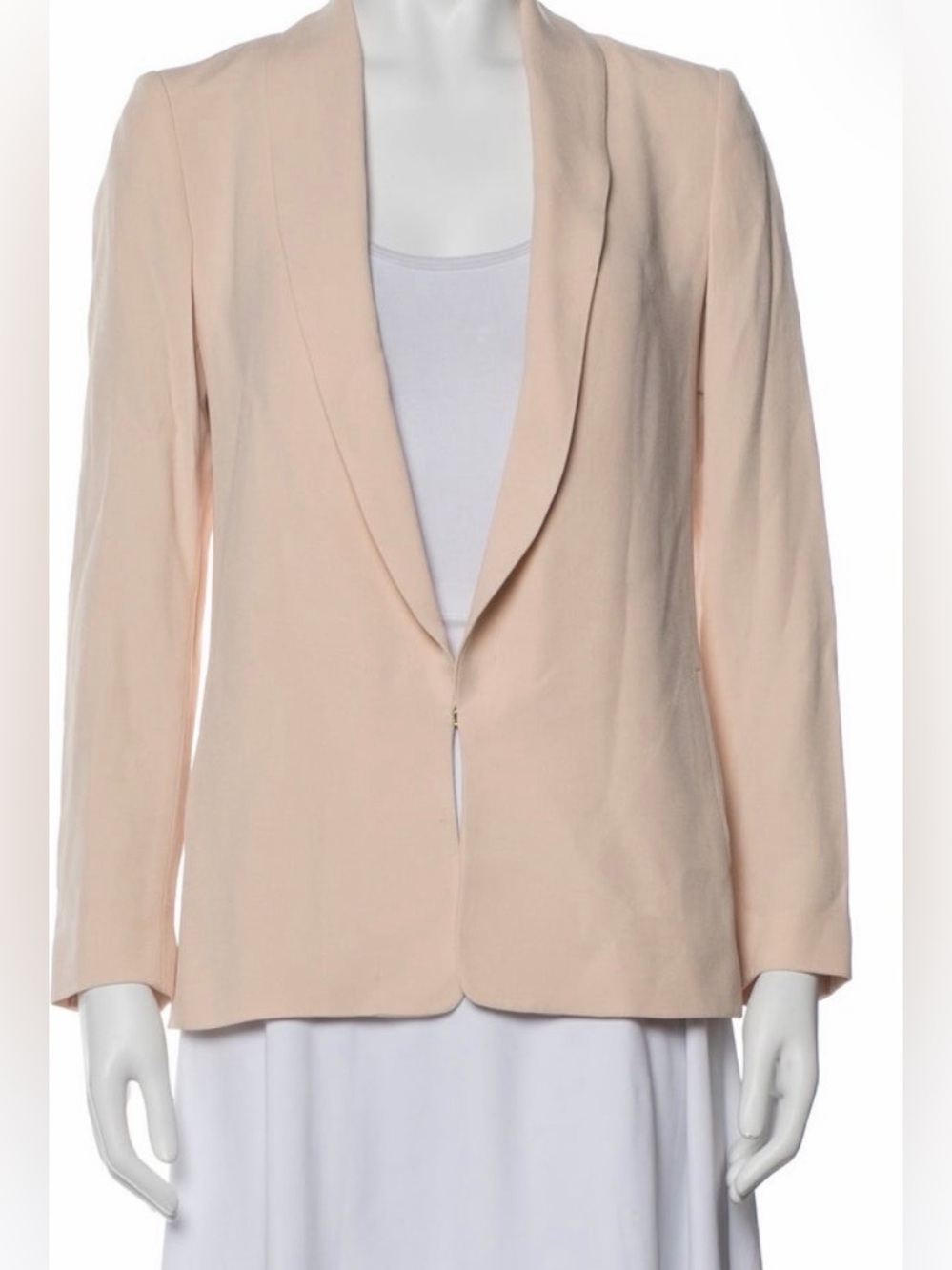 Sezane Women's Light Peach Shawl-Collar Blazer